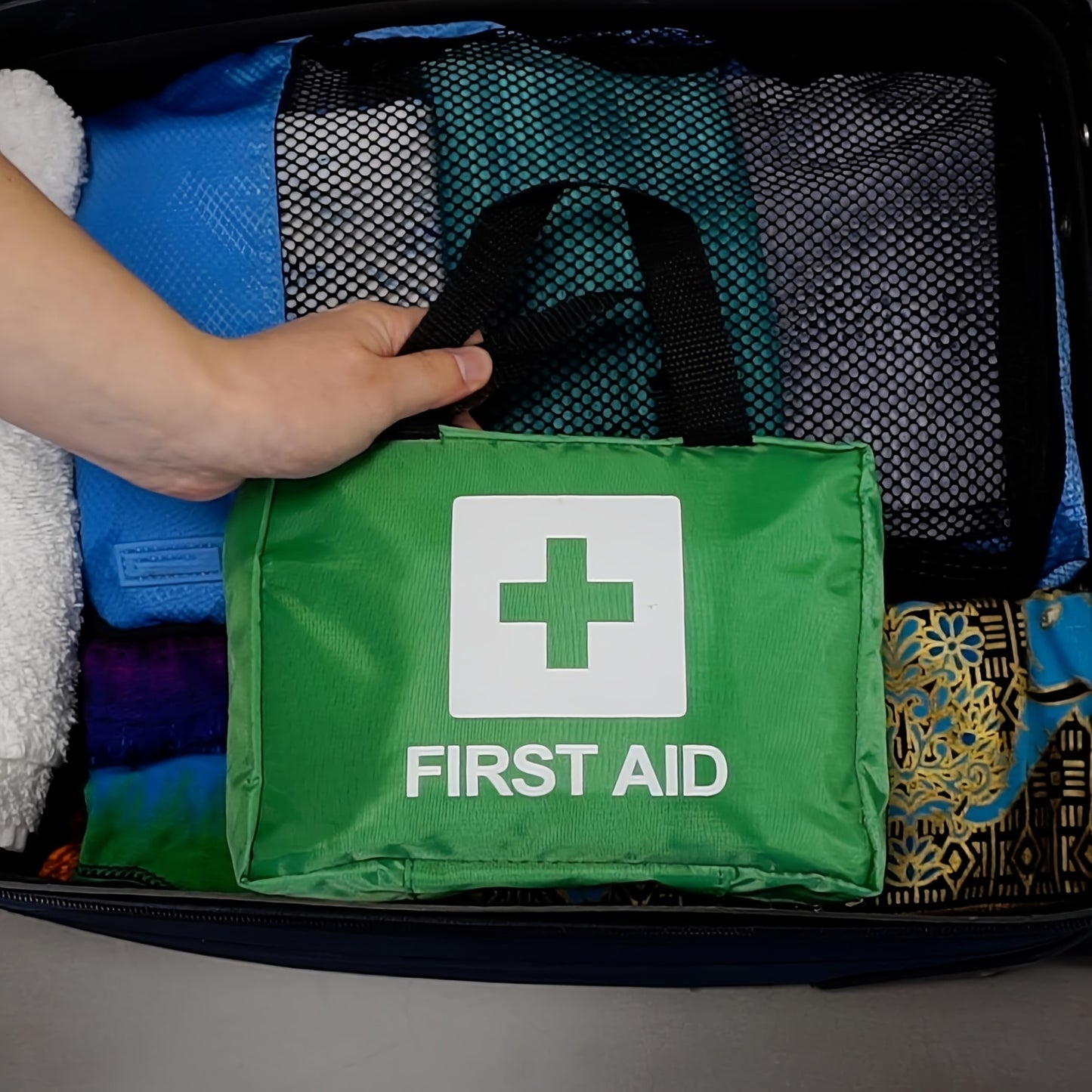 EHBO Kit - 309 Stuks, Draagbaar, Multifunctioneel, Geschikt voor Auto, Outdoor, Kantoor & Thuis)