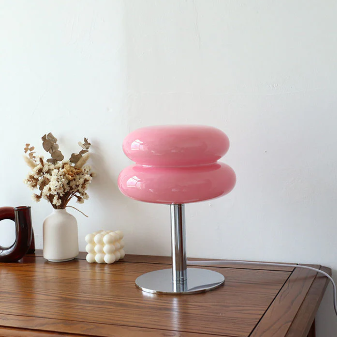 CasaFiore Elegant Italiaanse Designer Glazen Tafellamp met Artistieke Touch