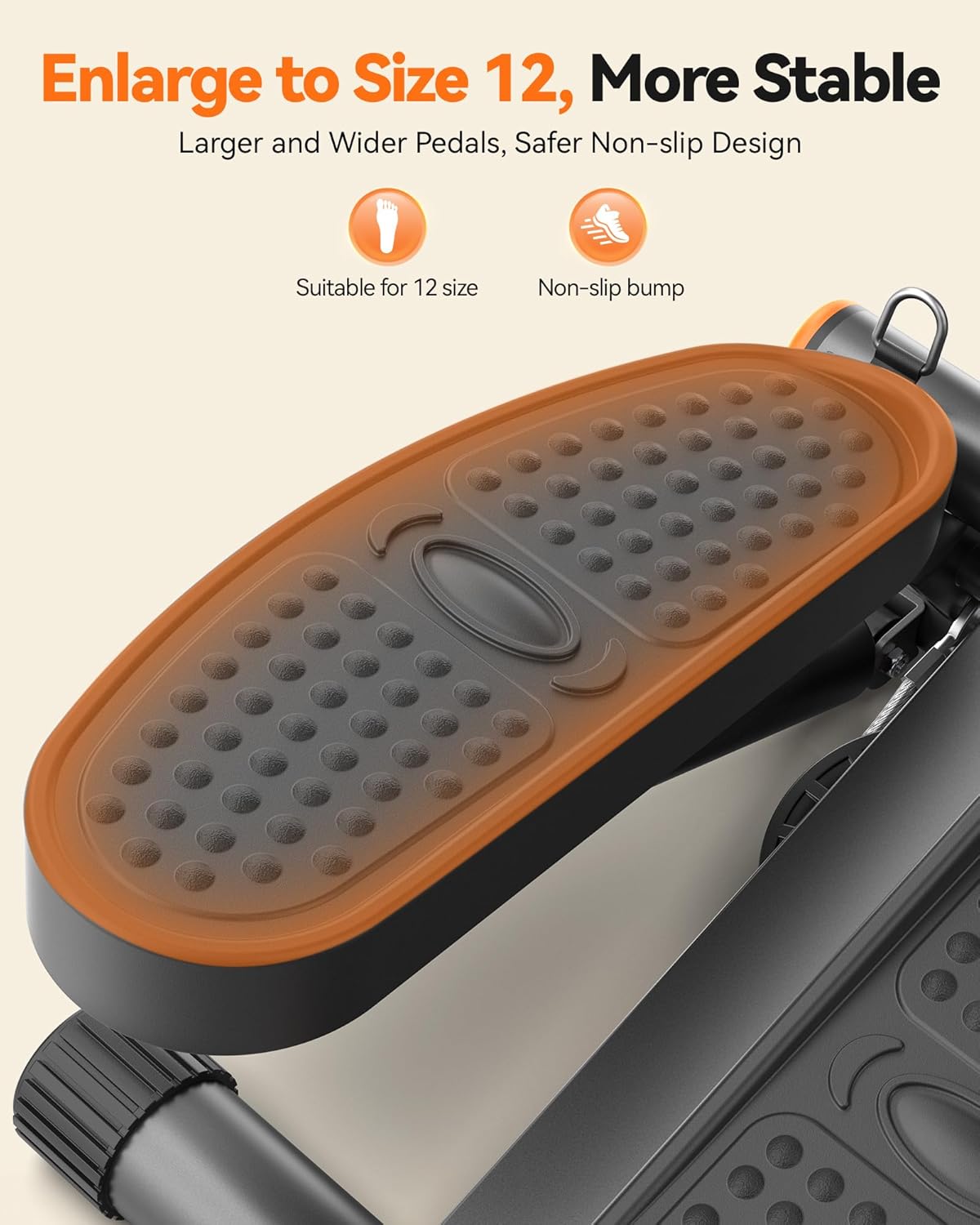 Mini Stepper met Weerstandsbanden (Hydraulisch, Compact Fitnessapparaat voor Thuis & Kantoor)