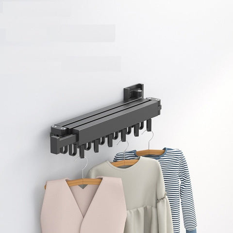 TidyRacks - Uitschuifbaar kledingrek, inklapbare hanger, wandbevestiging.