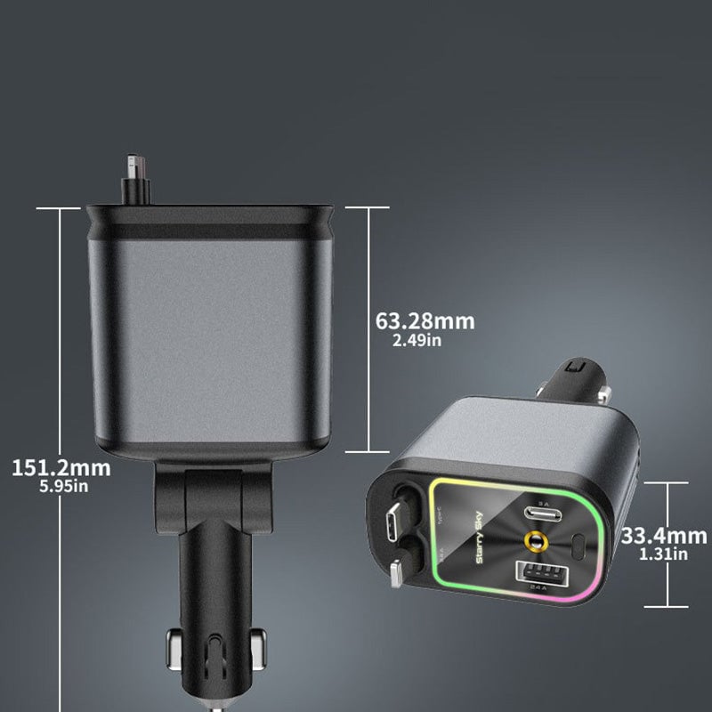Uittrekbare Kabel Autolader met Sterrenhemel