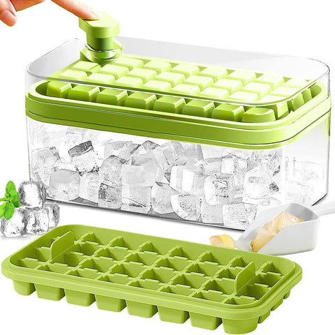 ChillMate - 101 ons set van 64 siliconen ijsblokjesbakjes met deksels en bakje