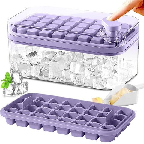 ChillMate - 101 ons set van 64 siliconen ijsblokjesbakjes met deksels en bakje