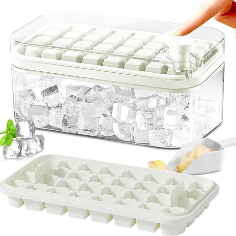 ChillMate - 101 ons set van 64 siliconen ijsblokjesbakjes met deksels en bakje