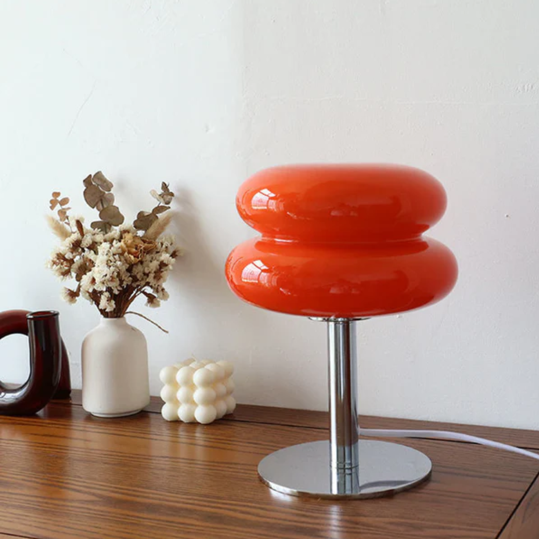 CasaFiore Elegant Italiaanse Designer Glazen Tafellamp met Artistieke Touch