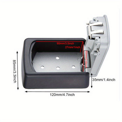 Roestvrijstale RVS Sleutelkluis (4-Cijferige Code, Muurbevestiging, Beveiligde Opbergbox)