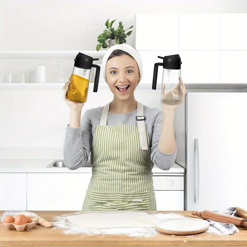 2-in-1 Olie Dispenser en Sprayfles - Precieze Oliecontrole voor Keuken en BBQ