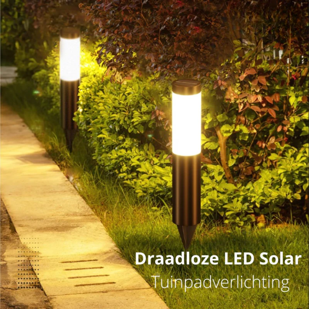 Brightrix Solar LED Tuinpadlamp – Stijlvolle & Energiezuinige Buitenverlichting