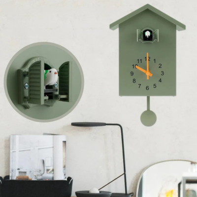 HarmoniClock - Moderne Kuckucksklok met vogelgeluid en pendel