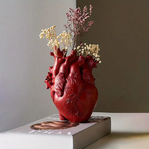 BloomHeart Hartvormige Vaas Stijlvol Meerkleurig Woondecoratie Accent