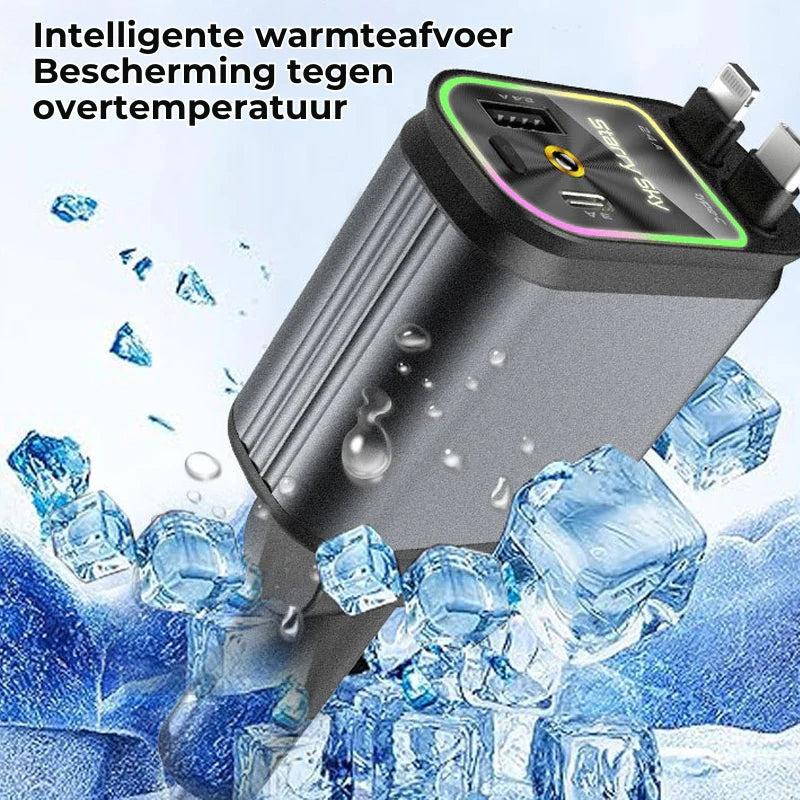 Uittrekbare Kabel Autolader met Sterrenhemel