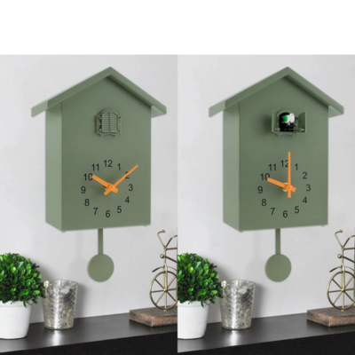 HarmoniClock - Moderne Kuckucksklok met vogelgeluid en pendel