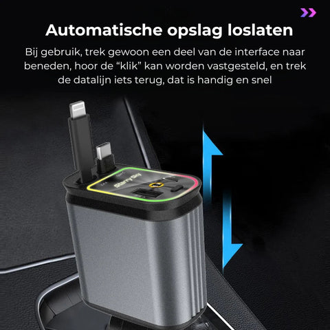Uittrekbare Kabel Autolader met Sterrenhemel