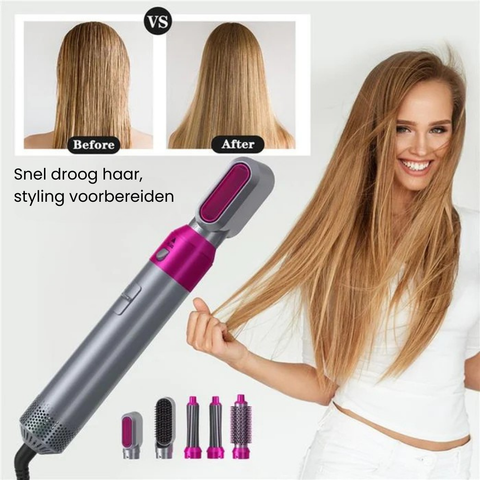 AirGlow Multistyler – 5-in-1 Haartool voor Drogen, Krullen en Stijlen met Geavanceerde Luchttechnologie
