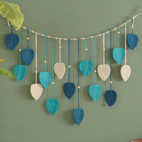 BohoLeaf Macramé Bladeren – Handgemaakte Kamer decoratie