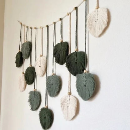 BohoLeaf Macramé Bladeren – Handgemaakte Kamer decoratie