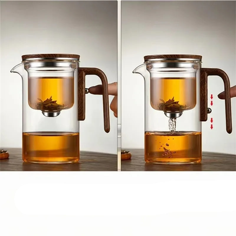 BrewMaster - Snelkookthee met elegante houten handgreep