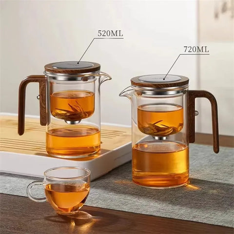 BrewMaster - Snelkookthee met elegante houten handgreep
