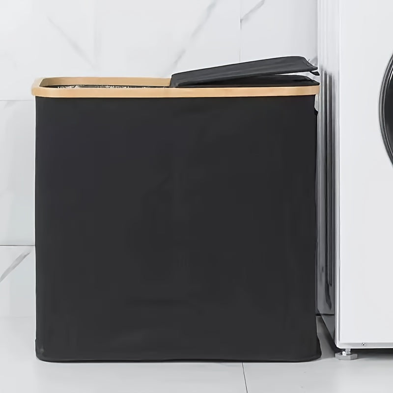 Luxe Bamboe Toiletrolhouder met Opbergmand (Boho-Chic, Waterbestendig, Stijlvolle Badkamer Organizer met Deksel)