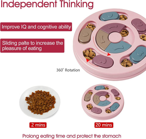 Honden Puzzel Voerbak (Interactief, Slow Feeder, Mentale Stimulatie, Voor Hond & Kat)