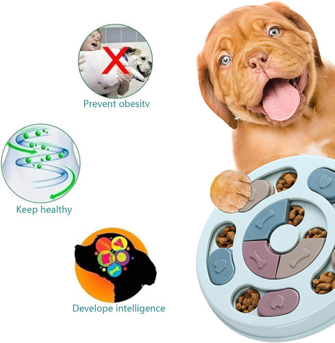 Honden Puzzel Voerbak (Interactief, Slow Feeder, Mentale Stimulatie, Voor Hond & Kat)