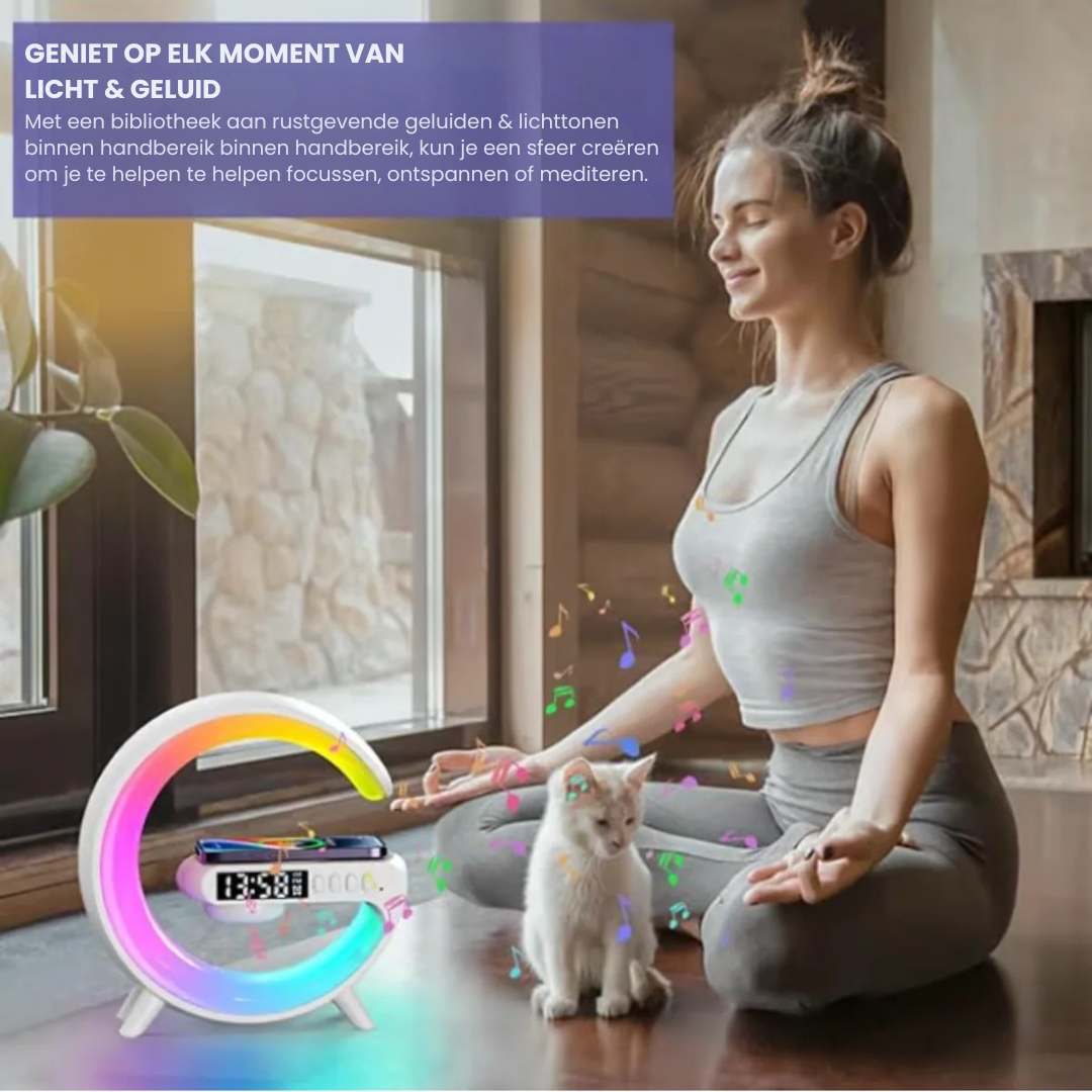 BrightBeats LED Luidsprekerlamp voor buiten en binnen - Draadloos, draagbaar en oplaadbaar