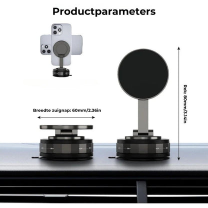 Magnetische zuignap - Opvouwbare 360° telefoonhouder met vacuümslot