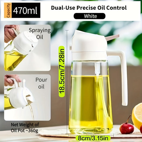 2-in-1 Olie Dispenser en Sprayfles - Precieze Oliecontrole voor Keuken en BBQ