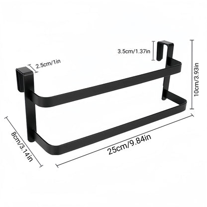 Handdoekrek (Roestvrij Staal, Hangend, Voor Kastdeur, Badkamer & Keukenopslag)