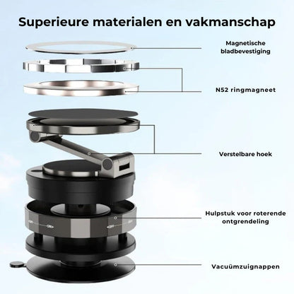 Magnetische zuignap - Opvouwbare 360° telefoonhouder met vacuümslot