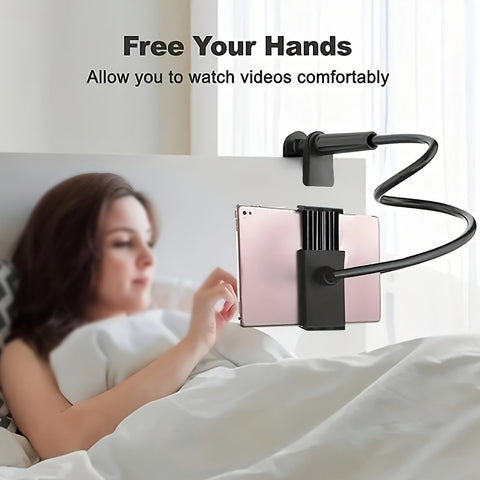 360° Draaibare Tablet & Telefoonhouder (Flexibel, Verstelbaar, Handsfree, Voor Bed, Bureau & Bank)