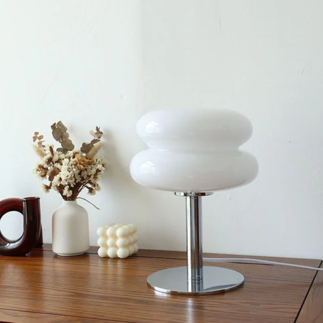 CasaFiore Elegant Italiaanse Designer Glazen Tafellamp met Artistieke Touch