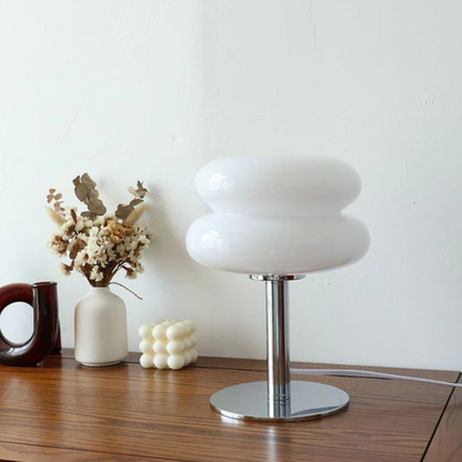 CasaFiore Elegant Italiaanse Designer Glazen Tafellamp met Artistieke Touch