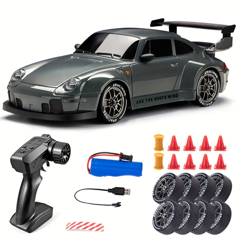 RC Drift Auto – 4WD, Draadloos, USB Oplaadbaar, LED Verlichting, Snel & Wendbaar