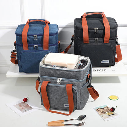 Luxe Isolerende Lunchbag (Thermisch, Waterdicht, Draagbaar, Grote Capaciteit, Voor Werk, Reizen & School)