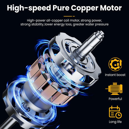 Draadloze Hogedrukreiniger – Krachtige Reiniging met Lithiumbatterij en Handige Functionaliteit