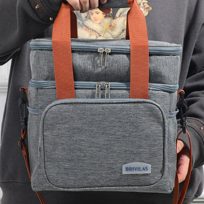 Luxe Isolerende Lunchbag (Thermisch, Waterdicht, Draagbaar, Grote Capaciteit, Voor Werk, Reizen & School)