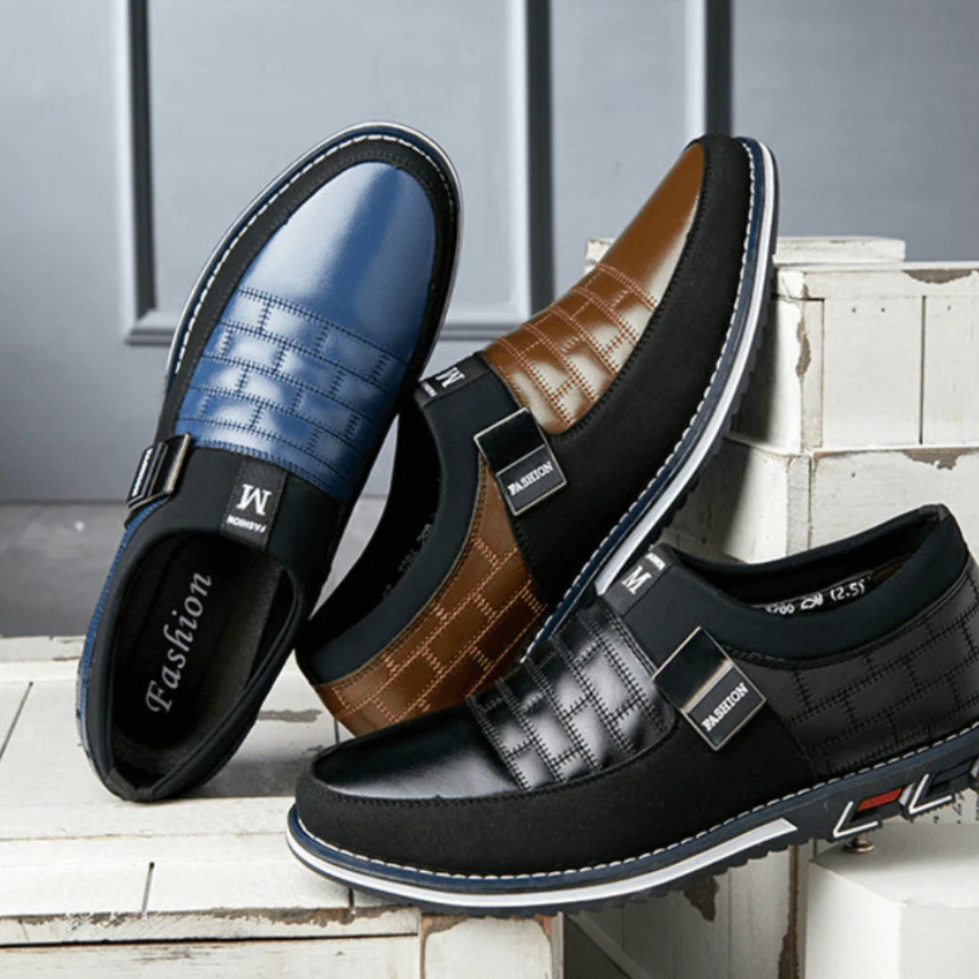 AirFlex Premium lederen herenschoenen - Ademend comfort en dagelijkse ondersteuning