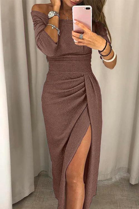 Kelly  – Chique Off-Shoulder Galajurk