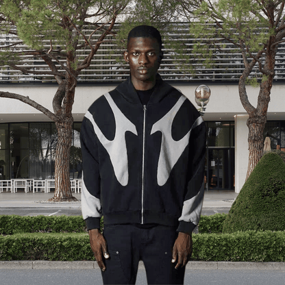 Unisex Hoodie met Abstract Design – Stijlvol, Comfortabel en Veelzijdig