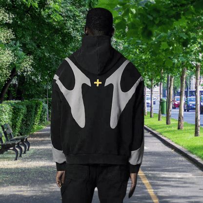 Unisex Hoodie met Abstract Design – Stijlvol, Comfortabel en Veelzijdig