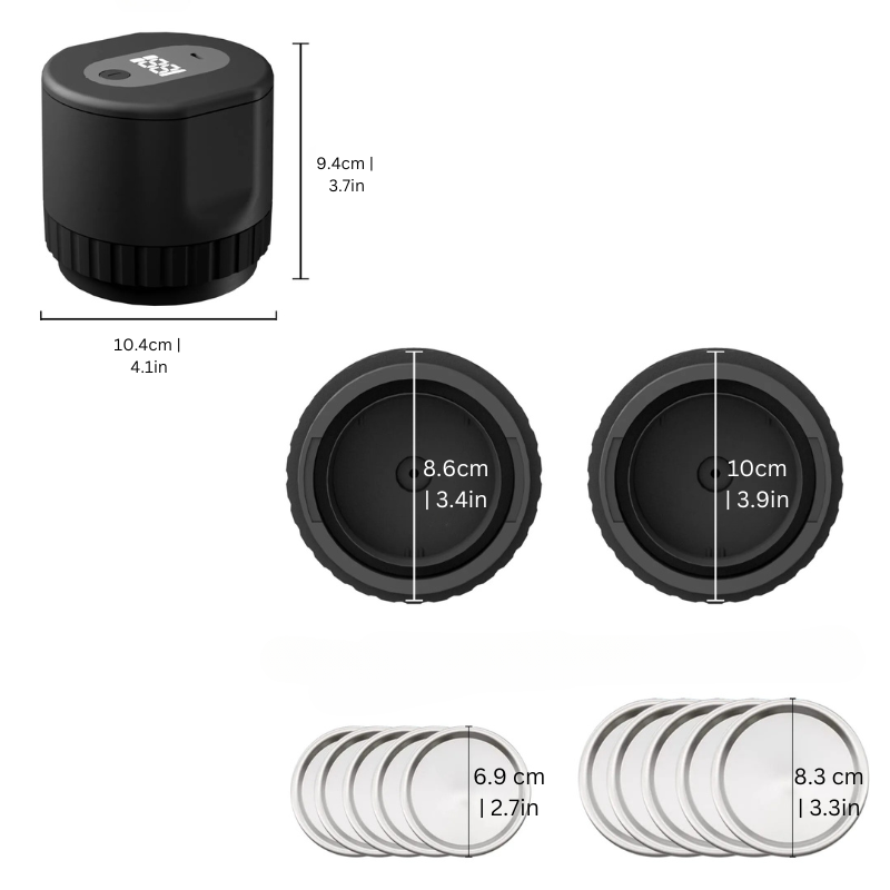 AirLockPro – Elektrische Flessenverzegelaar voor Glazen Potten