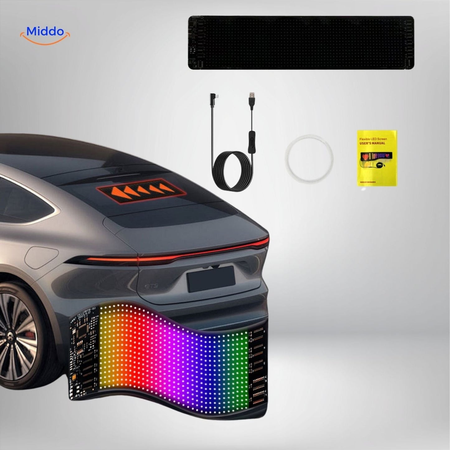 DriveFlex LED Display | Flexibel, Waterdicht Auto Advertentie Scherm