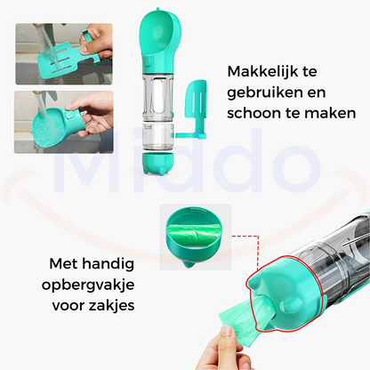 Furry Feeder | De 5 in 1 waterfles voor jouw hond!
