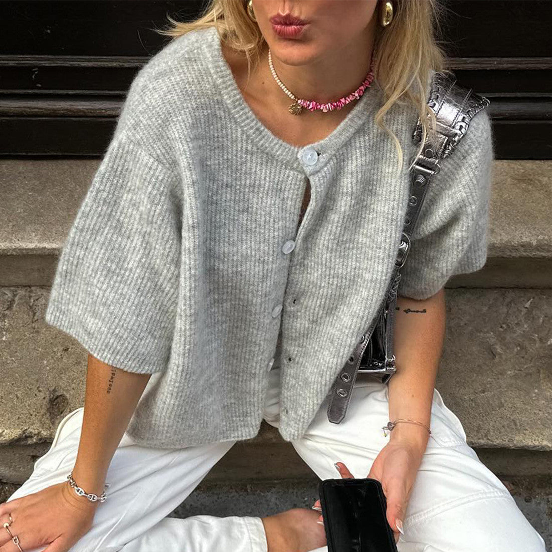 Yara - Streetwear Vest met Korte Mouwen