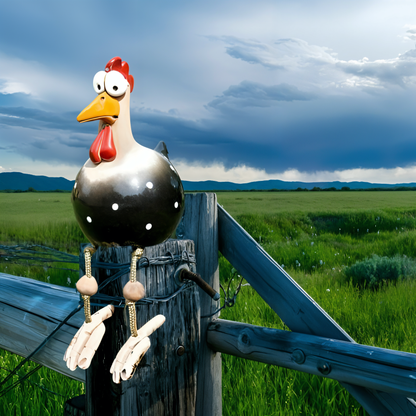 BirdVision - Grote ogen kippenbeeldje voor tuin