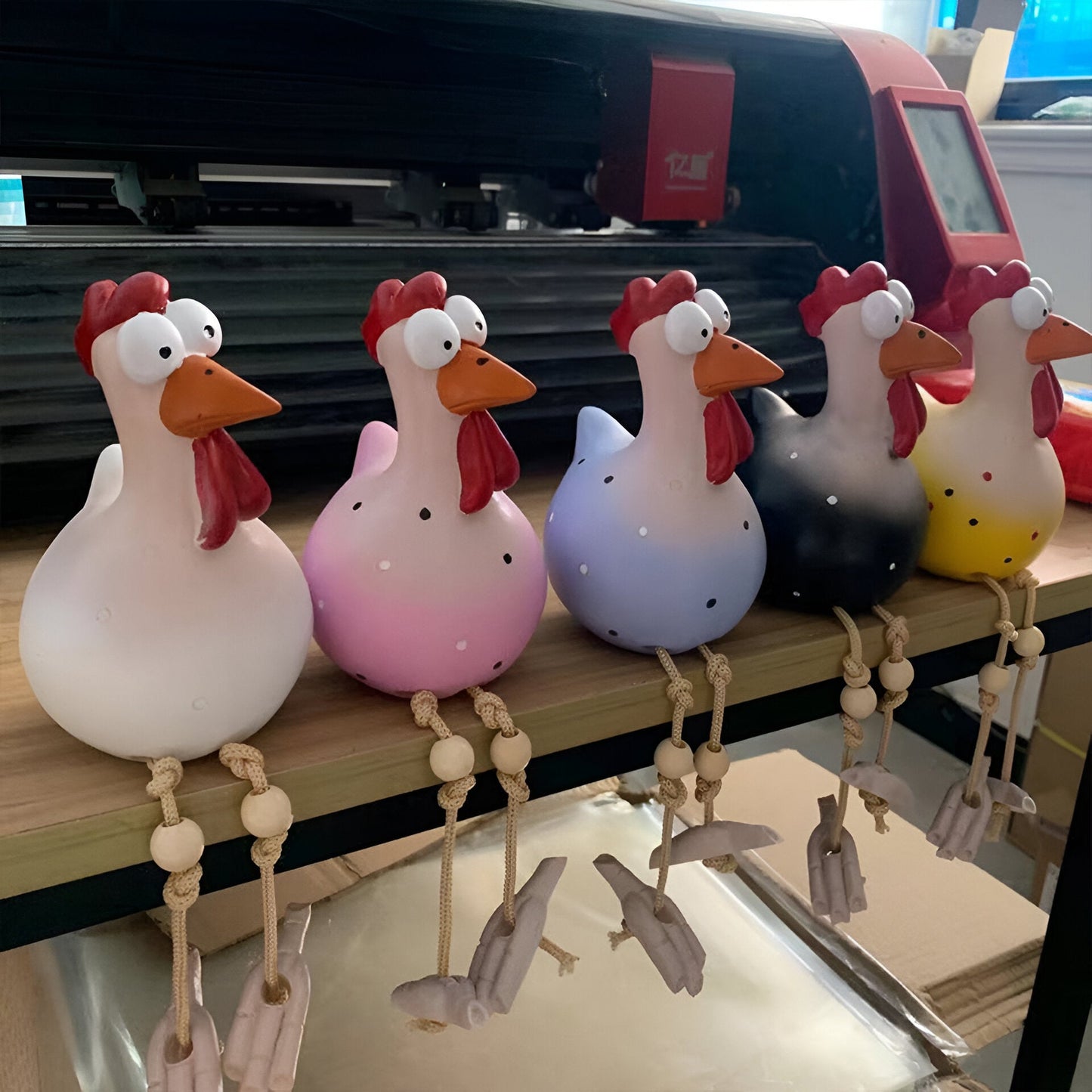 BirdVision - Grote ogen kippenbeeldje voor tuin