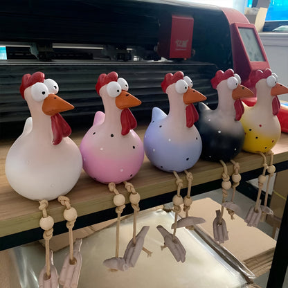 BirdVision - Grote ogen kippenbeeldje voor tuin