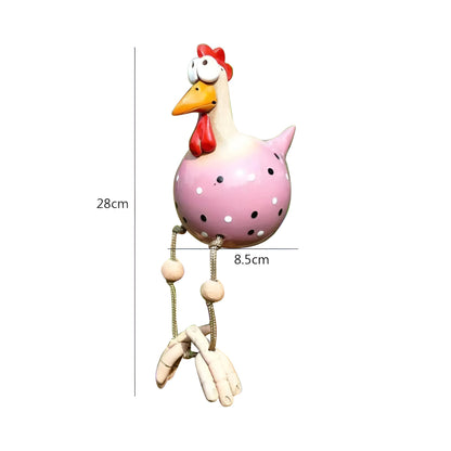 BirdVision - Grote ogen kippenbeeldje voor tuin
