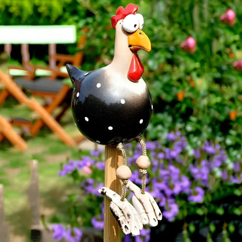 BirdVision - Grote ogen kippenbeeldje voor tuin